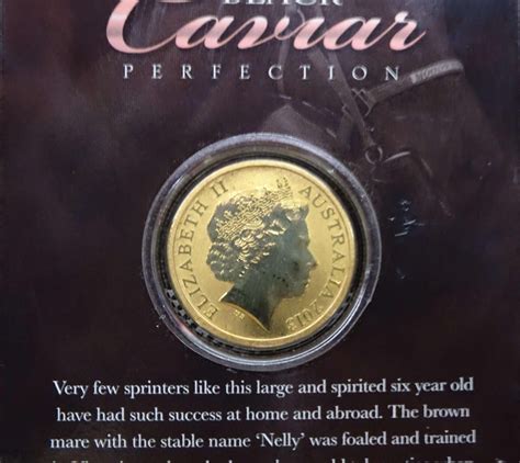 2013 Black Caviar Perfection $1 Colour Printed Coin .